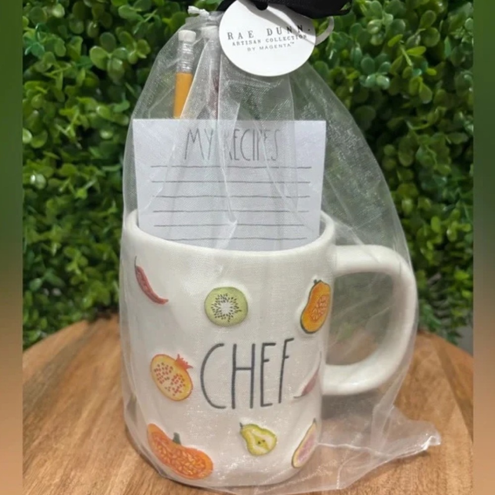 Rae Dunn Chef Mug with Fruit Accents